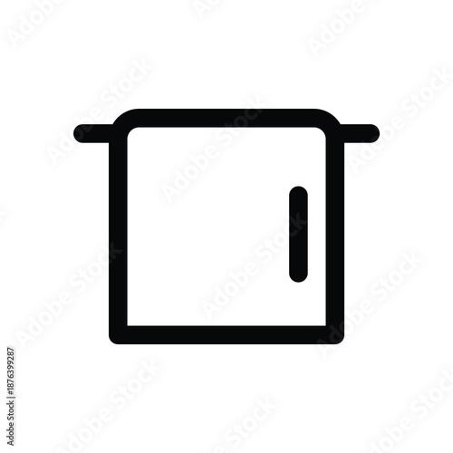 Minimalist towel icon - sleek design for modern UI