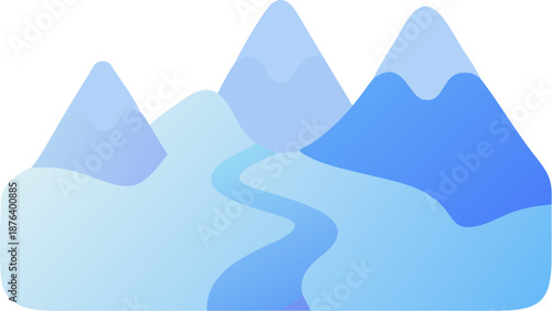 Majestic Mountain Landscape at Dawn, Crisp Horizon