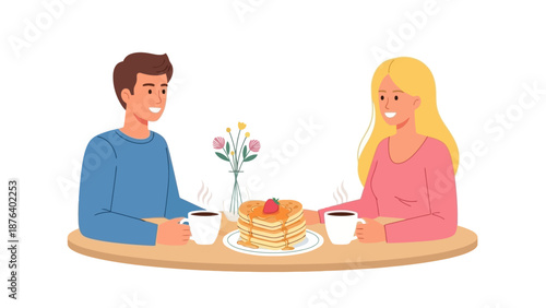 Couple Enjoying Breakfast Together