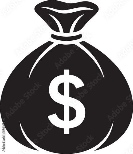 Money bag with dollar sign icon finance and banking vector illustration graphic design concept
