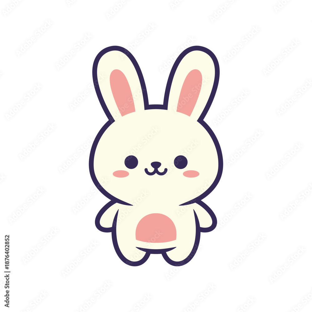 Obraz premium Adorable Cartoon Bunny Illustration
