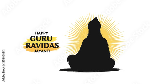 Silhouette of Person Meditating in Lotus Position.