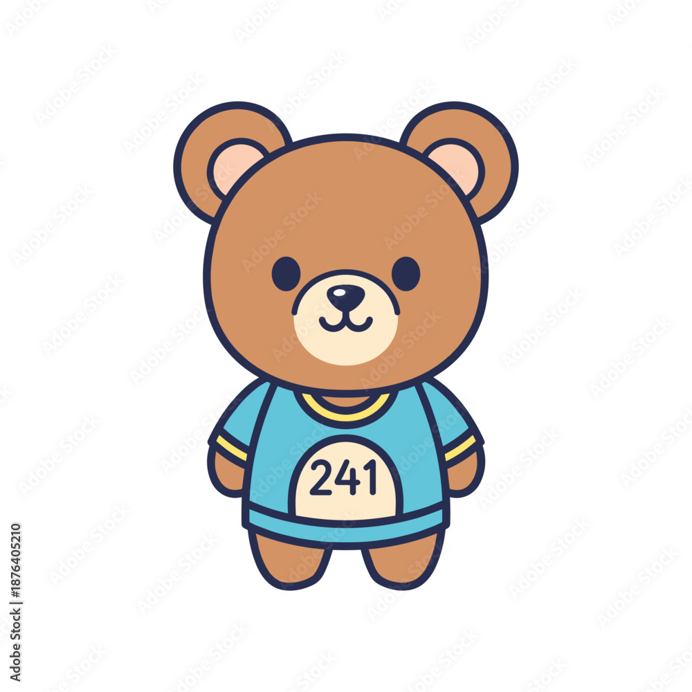 Fototapeta premium Cute Cartoon Bear Character Illustration