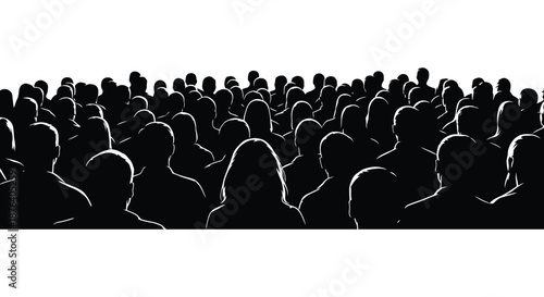 a large crowd of people in black silhouette against a white background silhouette high quality professional