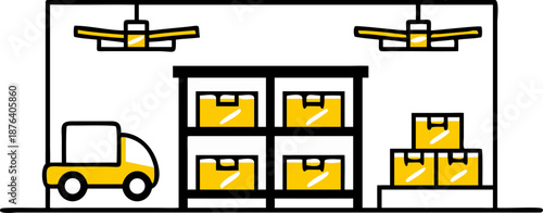 Automated Warehouse with Robotics, Conveyors, and Smart Shelving
