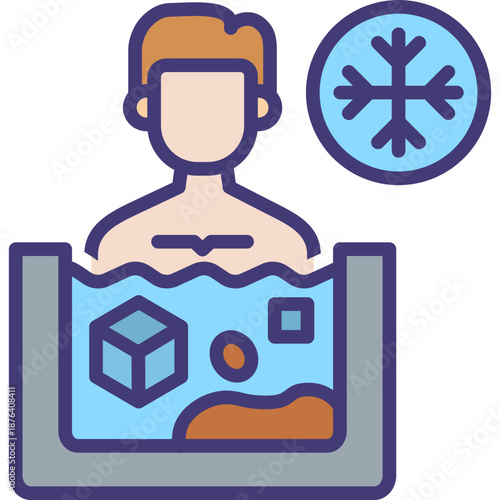 Ice Bath outlinecolor icon