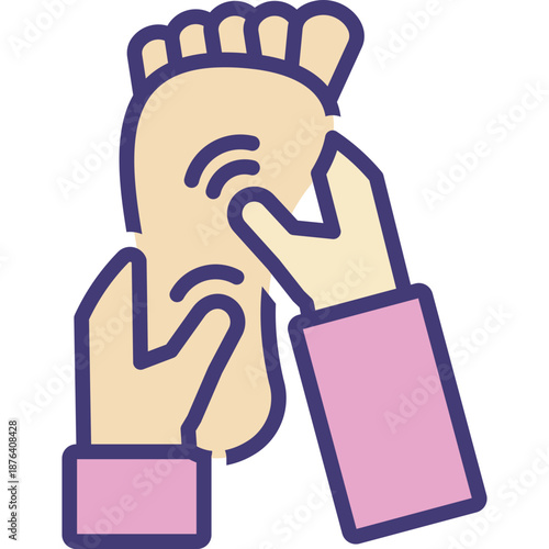 Foot Massage outlinecolor icon