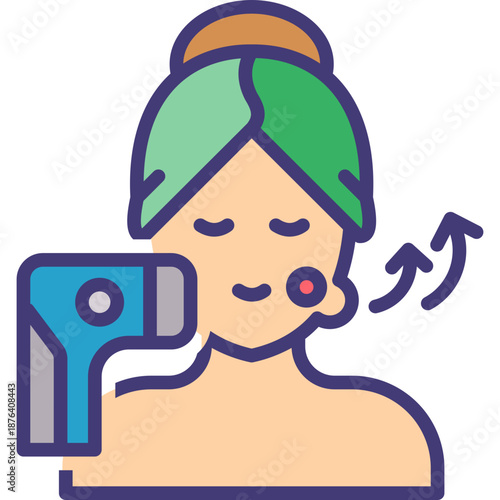 Face Massage outlinecolor icon