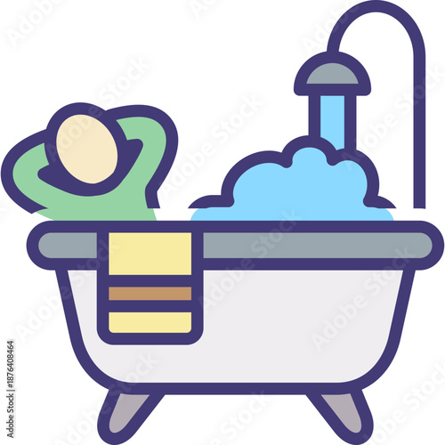 Bubble Bath outlinecolor icon