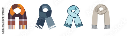 set of scarf winter 