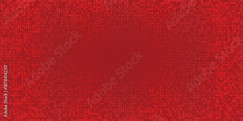 Abstract red tech finance background with pixel patterns and futuristic design elements. Business fintech background, ideal for web design, social media, marketing, presentations and creative