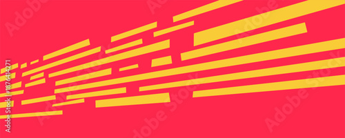 Comic book speed red yellow color lines isolated on background stripe and radial effect style for manga speed frame, superhero action, explosion background. Motion line effect, pop art. Vector 10 eps