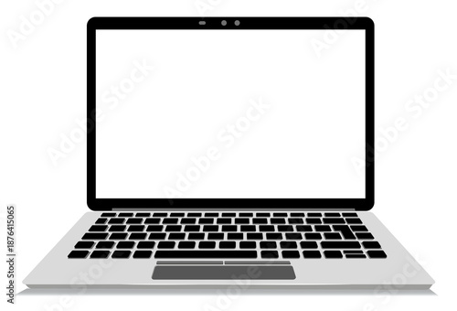 Laptop mockup.  Transparent background and screen.