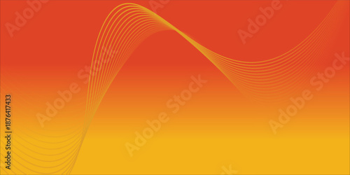 Backgroun orange and yellow Abstack Wave line vector.art,ilustration