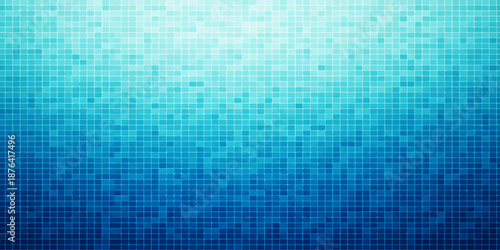Modern abstract digital mosaic texture with glowing squares and soft blue colors