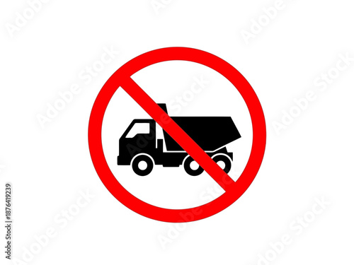 No truck sign or no lorry sign