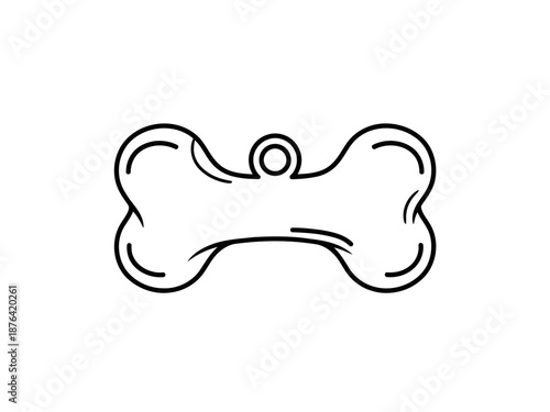 Black outline of a dog bone