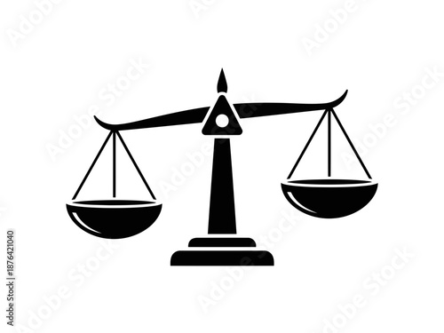 A black line drawing of a scale