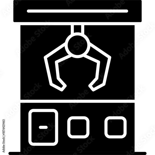 Claw Machine Icon Vector Element