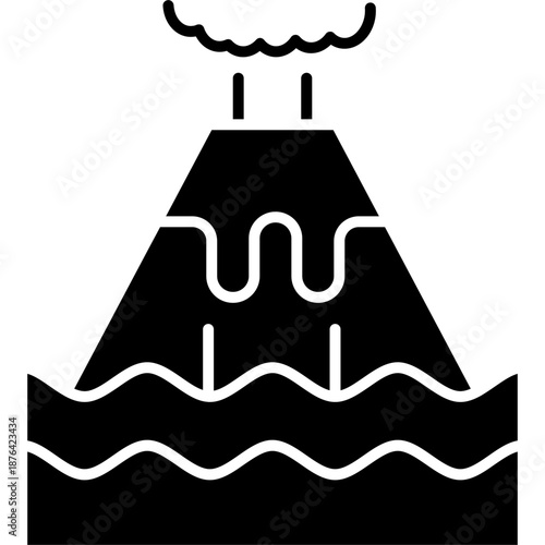 Volcano Icon Vector Element