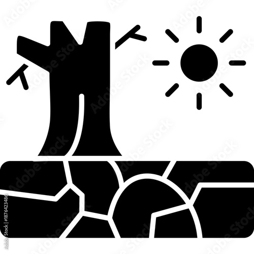Drought Icon Vector Element