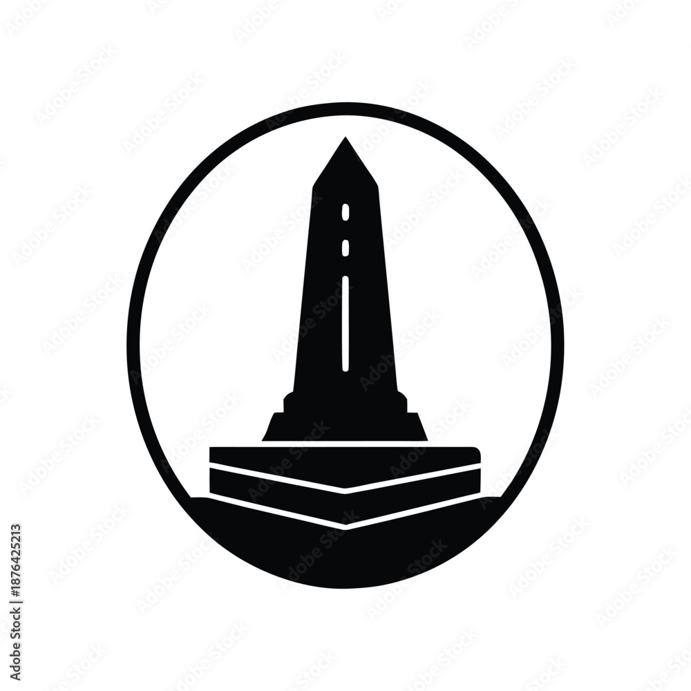 Fototapeta premium Stone Monument Minimal Logo