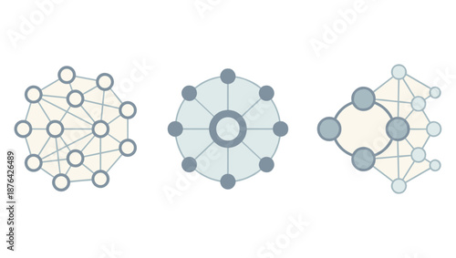 Network Connection Concepts Abstract Interconnected Systems Illustrated