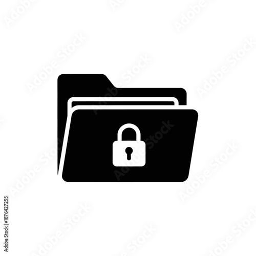 Secure Digital Folder Icon Representing Data Security and Privacy Concepts