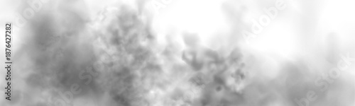 Gray smoke curls and mist layers on a white background. Detailed smoke, fog, and cloud textures for digital projects. High-resolution cutout smoke and cloud PNG file vector.