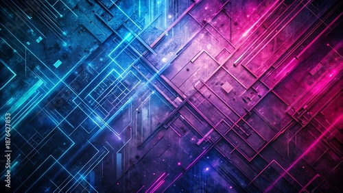 dark cyberpunk pink blue abstract grain background