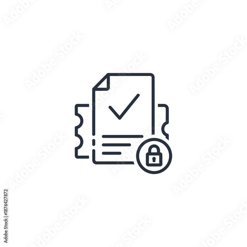 Secure Document with Lock Icon Representing Privacy and Data Protection
