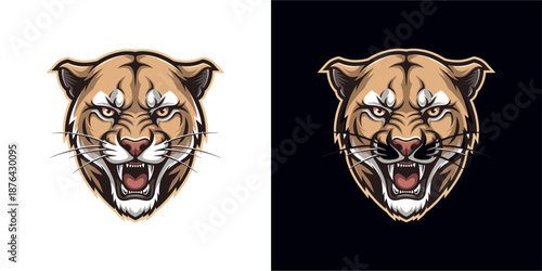 Fierce Tiger Head Illustration, Digital Art, Graphic Design, Bold Colors, Majestic Presence