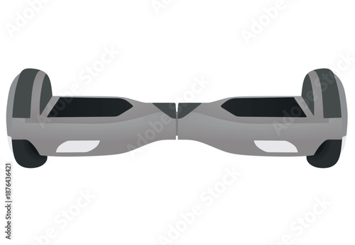 Grey hoverboard scoter. vector illustration