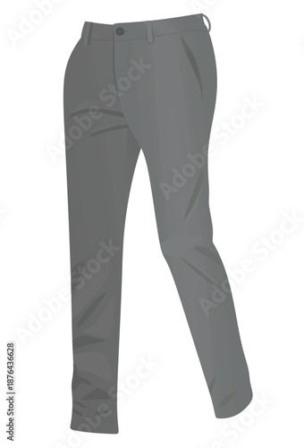 Grey chino pants. vector illustration
