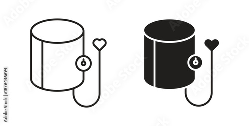 Blood pressure icons. Vector linear icon isolated on white background.