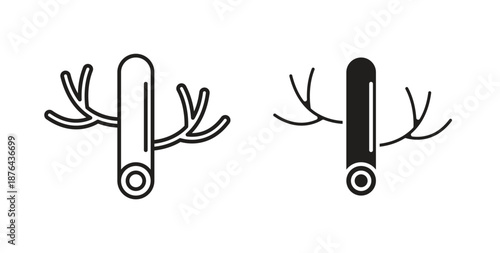 Blood vessel icons. Vector linear icon isolated on white background.