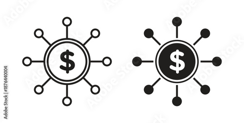 Crowdfunding icons. Vector linear icon isolated on white background.