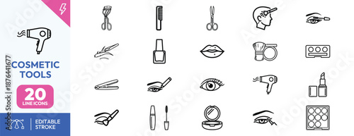 Cosmetic Tools and Beauty Icons