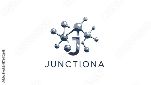 Junctiona Logo Molecular Structure Design.