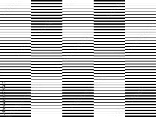 Black Line Halftone Gradient Effect Vector Pattern. Straight horizontal Lines Background. Monochrome Abstract Texture with Parallel Stripes Thick to Thin. Vector Illustration.