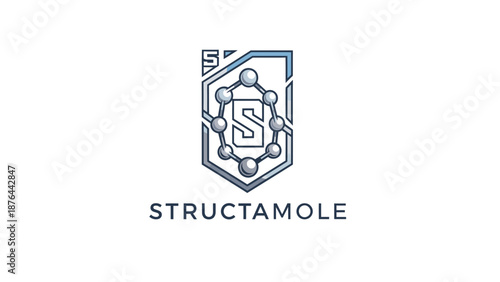Structamole Logo Design with Geometric Shapes.