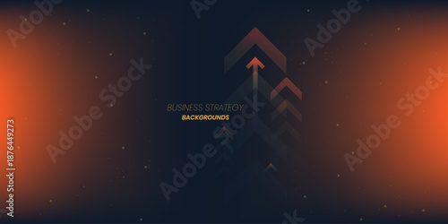 Business growth arrow up digital on gradient dark background. Investment graph technology circuit to success. financial data technology strategy.market chart profit money