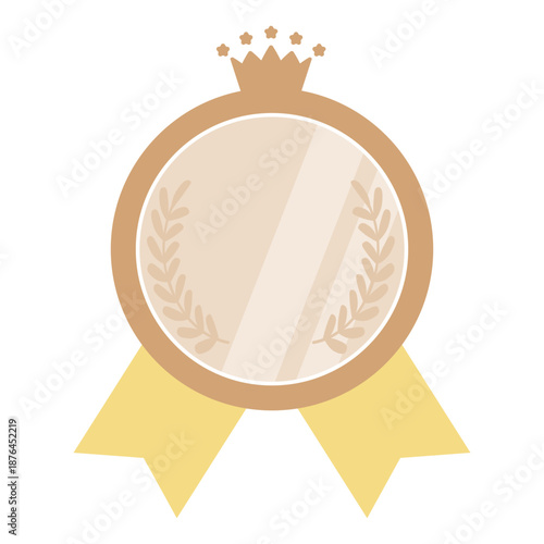 クラウンとリボンのアワードランキングフレーム(銅)