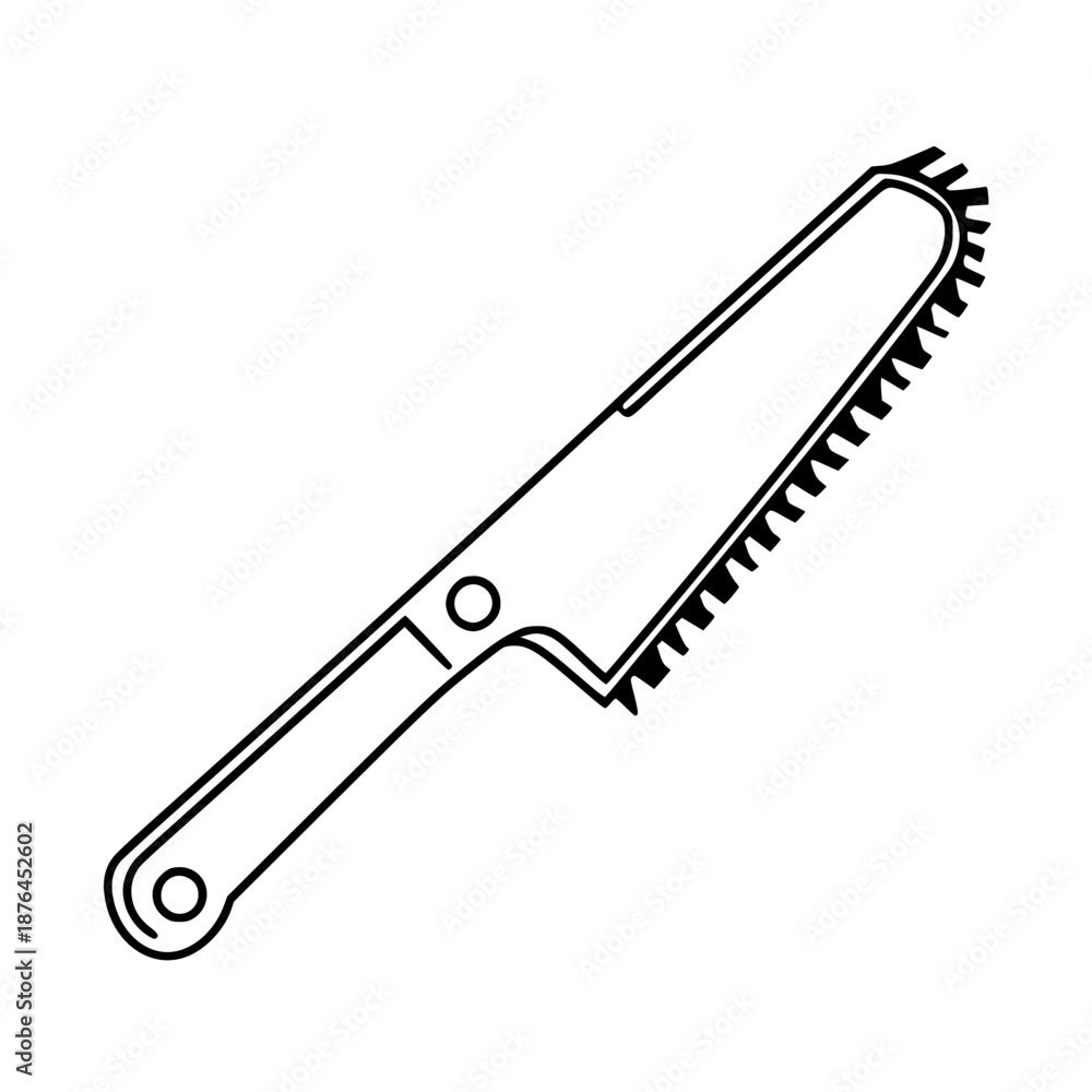 Obraz premium clean line art handsaw variation | Clean, isolated vector art for creative projects.