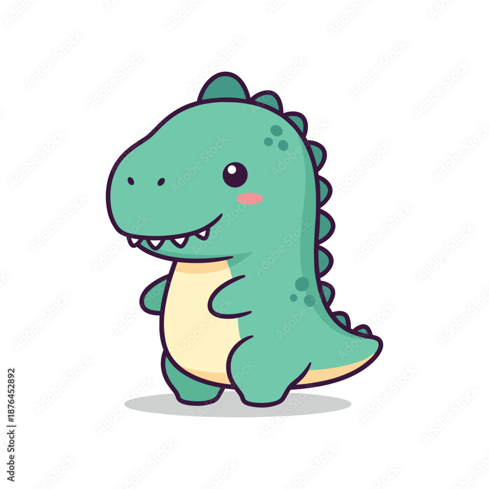 Fototapeta premium Adorable Cartoon Dinosaur Illustration