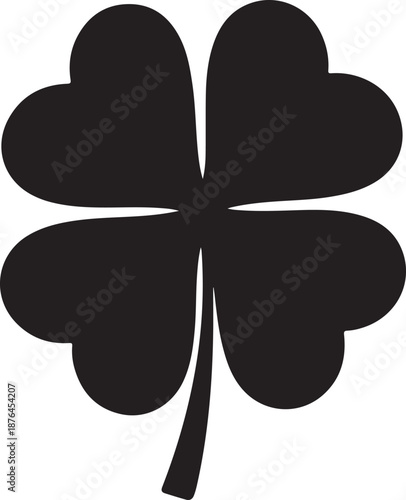 Easter four leaf clover symbol of good luck and springtime