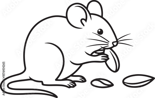 Easter bunny companion mouse holding chocolate easter egg