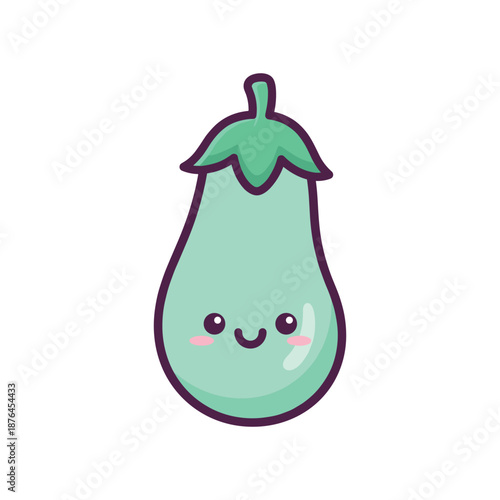 Cute Cartoon Pear Vector Illustration