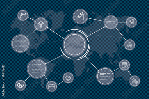 Global digital network connectivity concept