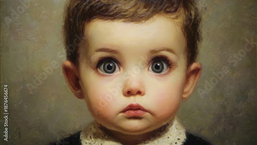 Innocent Gaze – Classical Oil Portrait of a Child